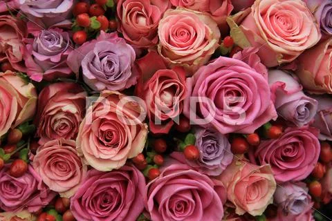 Pastel Roses Wedding Arrangement