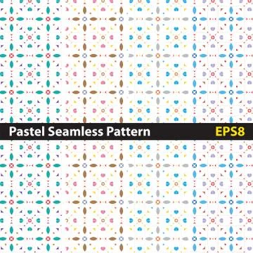 Pastel Seamless Pattern Vector Illustration Stock-Illustration