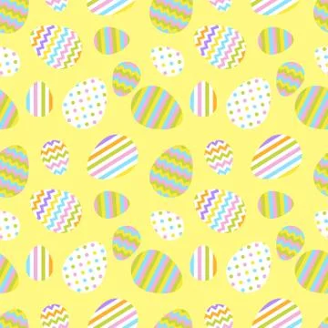 Pastel seamless vector pattern with Easter eggs. イラスト素材