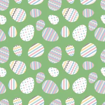 Pastel seamless vector pattern with Easter eggs. Illustrazione stock
