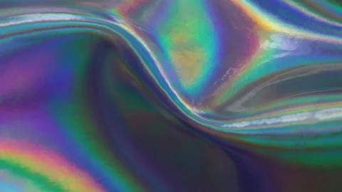Pastel Silver Holographic Foil Abstract Rainbow Rotating