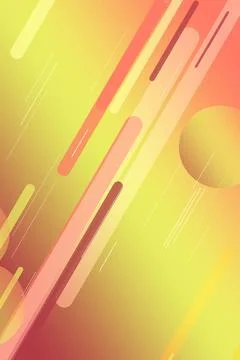 Pastel speed lines, soft rounded bars, and diagonal streaks float over a br.. Stock-Illustration