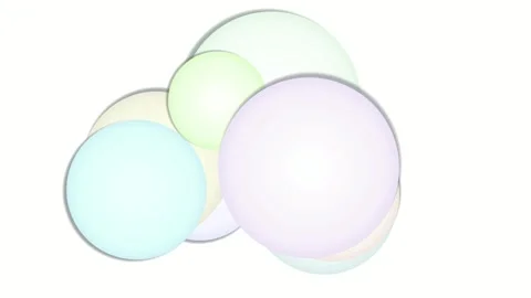 Pastel Spheres Golden Ratio Loop - Abstract Kinetic Motion Graphic 4K Stock Footage 335886897