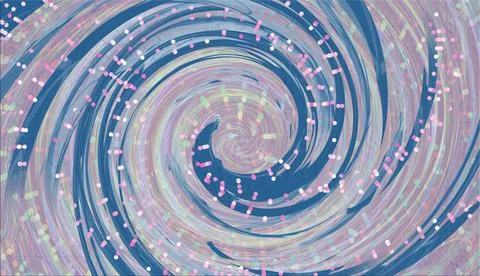 Pastel Spiral Vortex Abstract Background With Swirling Paint Texture And Co.. Stock Illustration