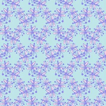 A pastel spring blossoms seamless vector pattern Stock Illustration