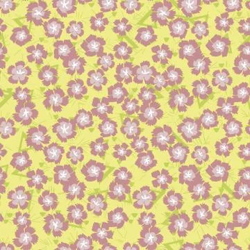 Pastel springtime blooms seamless vector pattern Stock Illustration