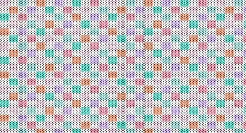 Pastel squares knitted pattern, Festive Sweater Design. Seamless Knitted Patt Stock Illustration