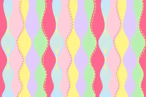 Pastel Starry Wave Background. Stock Illustration