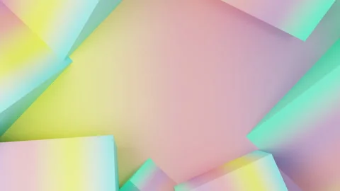 Pastel Summer Gradient 3D Background Pattern Stock Footage 272581032