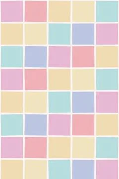 A pastel swatch grid pattern in pink, blue, and beige with soft texture cre.. Stock Illustration