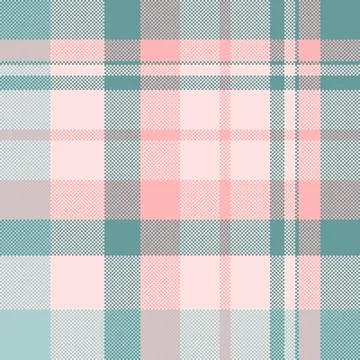 Pastel tartan pattern. Pixel art style creates a retro, vintage feel. Perfect 库存插图