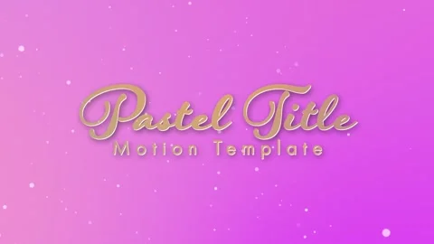 Pastel Title Stock After Effects