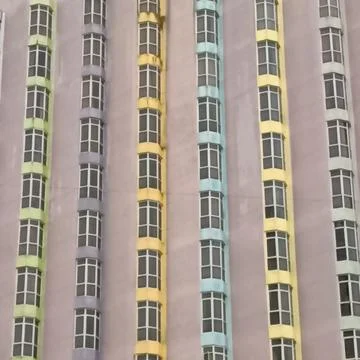 Pastel-toned facade Stock Photos