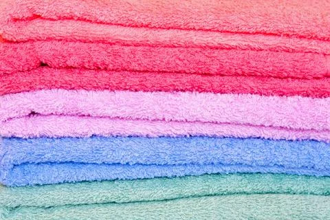 Pastel towels Stock Photos