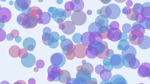 Pastel Translucent Bubbles Drift and Overlap on a Light Background Stock Footage 348761931