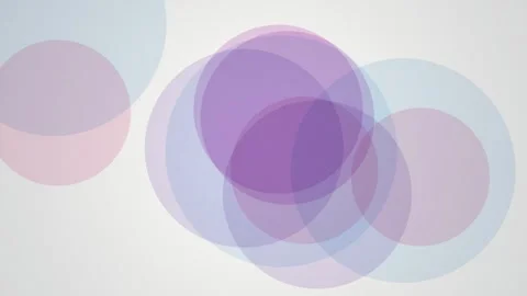 Pastel translucent geometric circles drifting seamless loop motion Stock Footage 345601137
