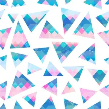 Pastel triangle seamless pattern. Stock Illustration