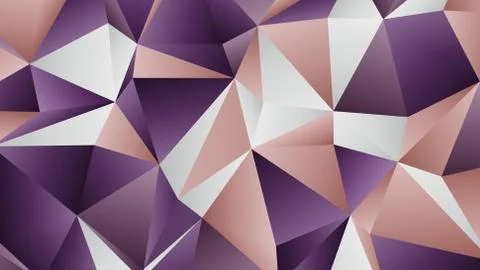 Pastel Two Colors Low Poly Banner Design Stock Illustration