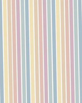 Pastel vertical stripe pattern in soft blue, pink, and cream, creating a ca.. Stock Illustration