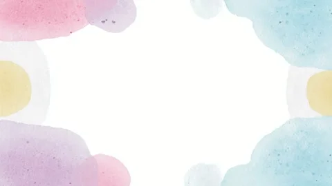 Pastel watercolor frame border with empty copy space, hand drawn digital st.. Stockbeeldmateriaal 342043521
