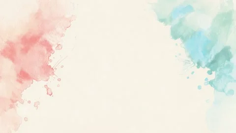 Pastel watercolor ink border with empty center for text overlay, hand drawn.. 库存影片 342045232