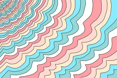 Pastel waves background Stock Illustration