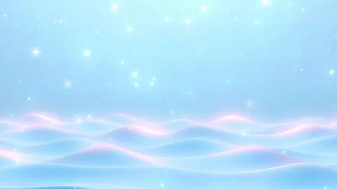 Pastel Waves Under a Starry Sky: A Calming and Dreamlike Landscape with Gentle, Stock Footage 317968258