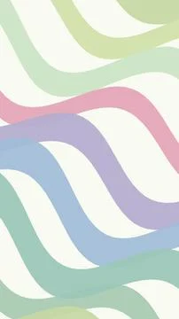 Pastel wavy abstract pattern with mint, pink, lavender and blue tones, crea.. 스톡 일러스트