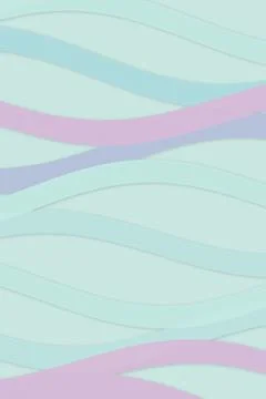 Pastel wavy lines create a soft abstract pattern in mint, pink and lilac, c.. Stock Illustration