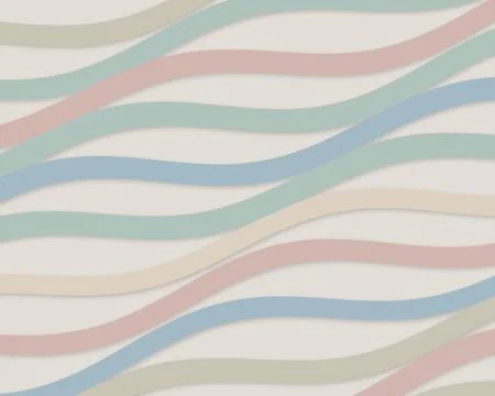 Pastel wavy stripe pattern in soft light colors creates a calm abstract bac.. Stock Illustration