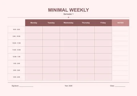 Pastel Weekly Planner Template Stock Illustration