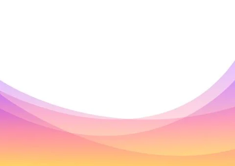 Pastel yellow pink curve layer abstract background Stock Illustration