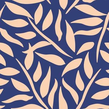 Pastels Leaf Seamless Pattern Design 스톡 일러스트