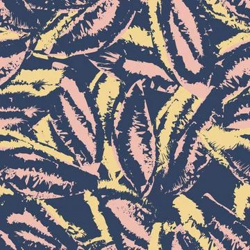 Pastels Leaf Seamless Pattern Design 스톡 일러스트