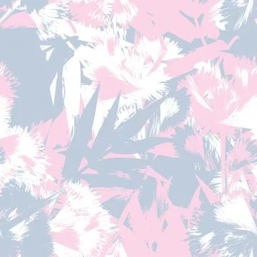 Pastels Tropical Leaf Seamless Pattern Design イラスト素材