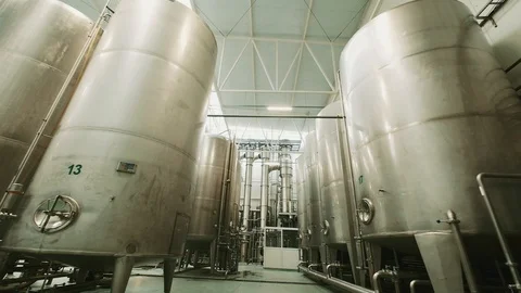 Pasteurization Equipment. Juice Factory. Stockbeeldmateriaal 100880615