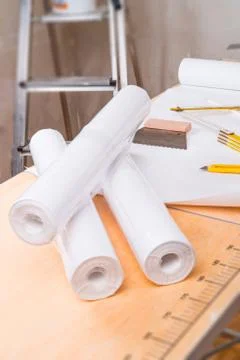 Pasting table Stock Photos