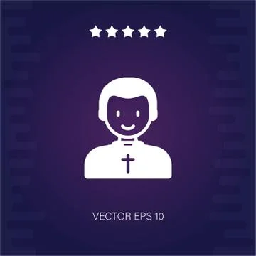 Pastor vector icon Illustrazione stock
