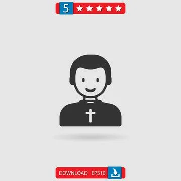 Pastor vector icon Stock Illustration