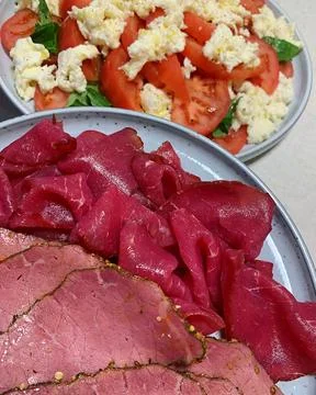 Pastrami plate Stock Photos