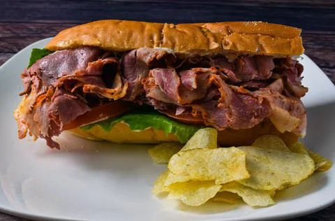 Pastrami sub Foto stock