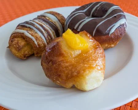 Pastries close-up Stockfoto's