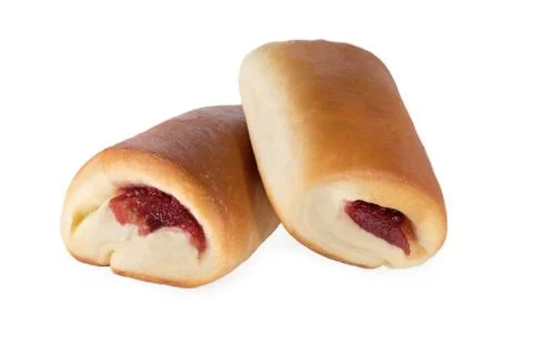 Pastries isolated on white background. Selective focus. Stock Photos