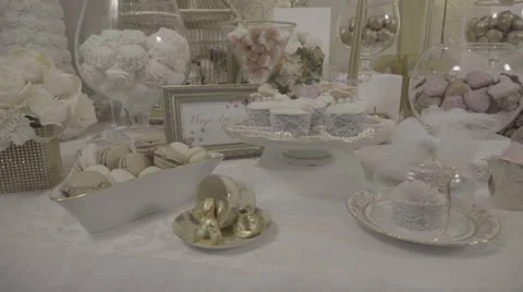 Pastries, macaroon, gingerbread and other sweets Stock Footage 59220056