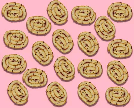 Pastry abstract pink pattern background Stock Photos