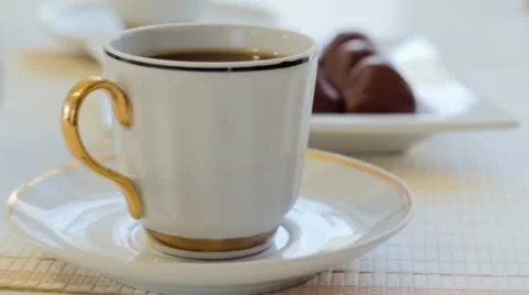 Pastry and coffee Stock Footage 22319016