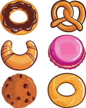 Pastry Assortments 스톡 일러스트