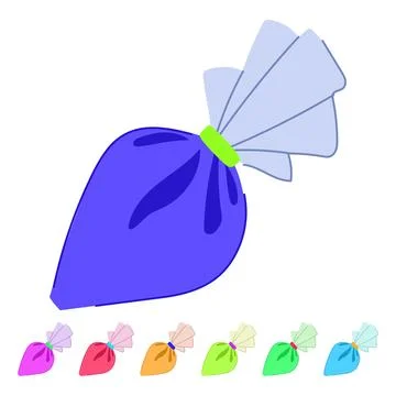 Pastry bag for baking and cake decorating graphic Stock Illustration