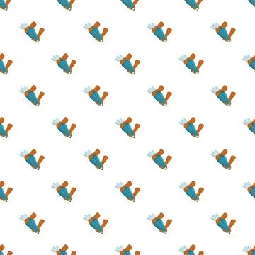 Pastry bag with frosting seamless pattern background Illustrazione stock