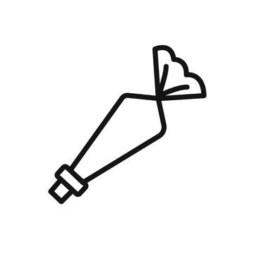 Pastry Bag Icon linear vector graphics sign 스톡 일러스트